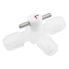 AS ONE Miniature CTFE 3-Way Faucet (Tube Connection Type) B-3-3L /2-9976-04