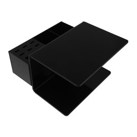 DECHOUS Lash Pillow Shelf Organizer with Removable Neck Cushion Portable Eyelash Extension Pillow Stand for Lash Techs Black Detachable Design for Easy Cleaning and Salon Use