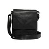 MUSTANG Unisex Shoulder Bag with Embossed Logo, black
