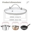 7" Tempered Glass Pan Lid with Steam Vent, Thickened to