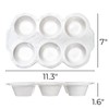Hiceeden 2 Pack 6-Cup Ceramic Muffin Pan, Nonstick Cupcake Baking