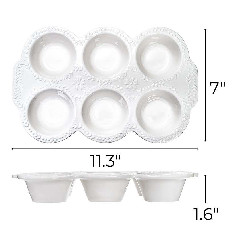 Hiceeden 2 Pack 6-Cup Ceramic Muffin Pan, Nonstick Cupcake Baking