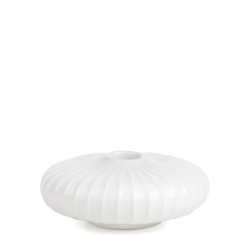 Kähler Hammershoi Candlestick, Ceramic, White, 11.5 x 4.5 cm