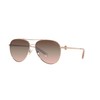 Coach HC7128 Sunglasses, Shiny Rose Gold/Brown Pink Gradient, 58 mm