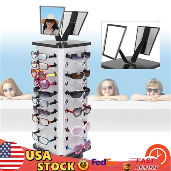 Unbranded Sunglasses Racks Display Stand Case Square Aluminum Spinning Rack