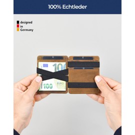 Lederhand Magic Wallet 1, Brown vintage, Modern