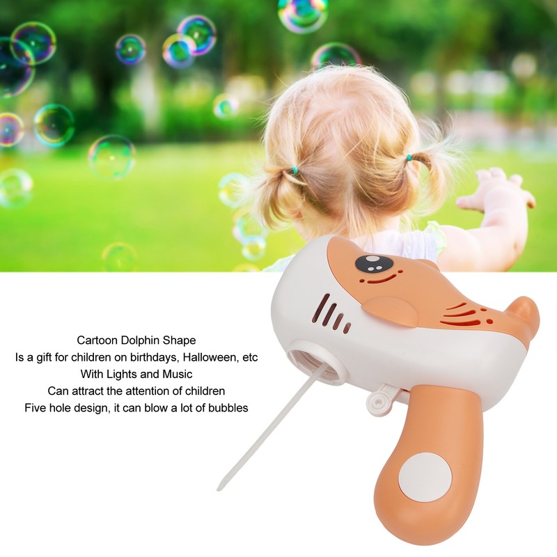 Handheld Bubble Machine Automatic 5 Holes Cartoon Kids Bubble Maker