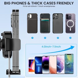 Rock-Solid Grip & 360° View: Universal Car Dashboard Phone Mount - Secure Suction, Adjustable Cradle for All Smartphones, Hands-Free Driving (Black)