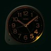 Seiko KR525S Alarm Clock, Analog Clock, Visible at Night, Silver