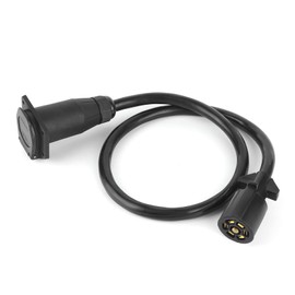 Yosoo Health Gear Trailer Extension Cord, 7 Way 3.5ft Double Prong Male Plug Trailer Wiring Connector 7 Pin Trailer Wiring Connector Plug RV Connecting Line Trailer Plug Extension