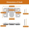 16Pcs Stainless Steel Interlock Hanging Buckle,Flush Concealed Mount Brackets Stainless