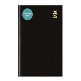 2025 Appointment Diary A4 Black Day Per Page Hardcover Office Planner Desk Organiser