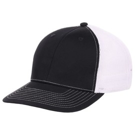 Lids Blank Slam Dunk Trucker Adjustable Snapback Hat Black/White