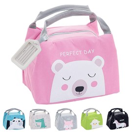 Hillylolly Lunch Bag, Cool Bag, Picnic Bags, Lunch Bag Cute, Lunch Box Bag, Mini Small Insulation Bag, for Women, Adults, Students and Children (Pink)