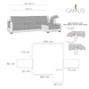 GAMUSI Chaise Lounge Sofa Cover 290cm Right Corner (Up to