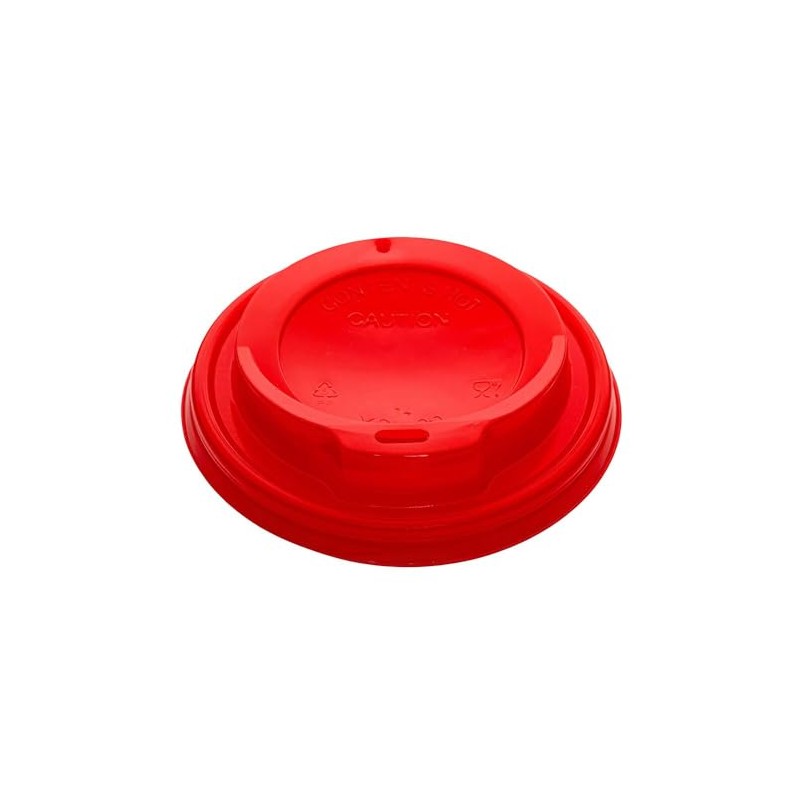 VEPATIM 200 Red Dome Lids for Paper Cups Coffee to