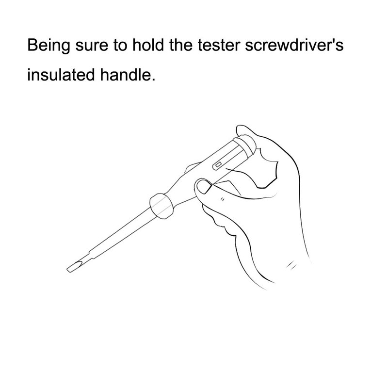 sourcing map Voltage Tester AC 100-500V with 3mm Slotted Screwdriver