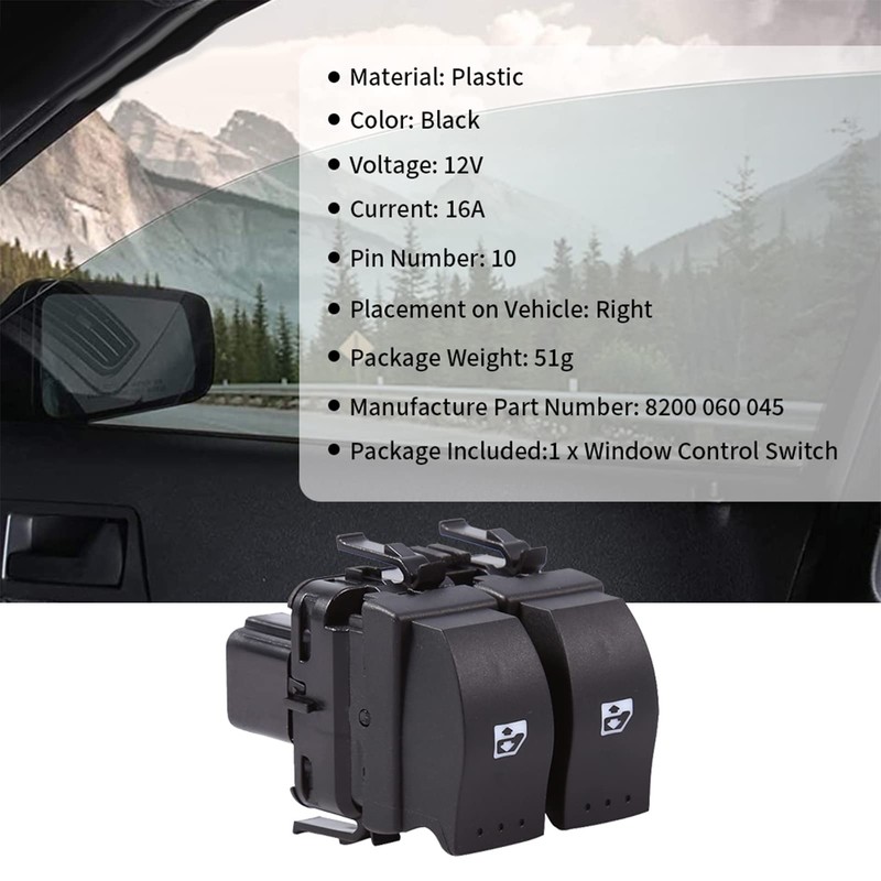 Car Electric Window Switch,Car Power Window Switch, Double Window Control