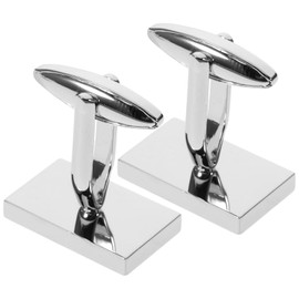 Tinksky Silver Cufflinks Classic cufflinks Mens Shirt Cufflinks Rectangle Sleeves Buttons Cufflinks