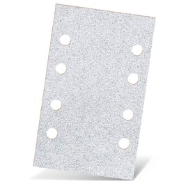 MENZER White Klett-Schleifblätter, 133 x 80 mm, 8-Loch, f. Schwingschleifer, Normalkorund (50 Stk.) K100