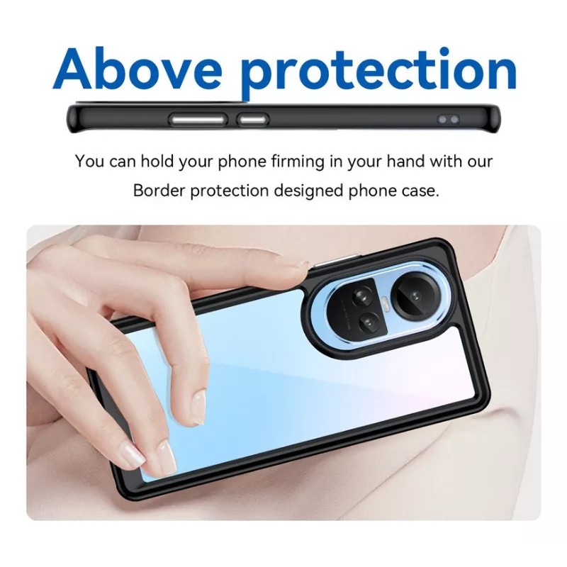 Generic Funda For Oppo Reno 10 Pro Silicona Transparente Piel