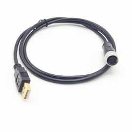 BOUUNCIY M12 4 Pins to USB Cable, Female to USB Male Connector Molding Cable A Code Straight Industrial Molded Cable IP67 Waterproof Unshielded PVC Cable 250V 4A AC/DC 1Meter AWG26（3.28ft）