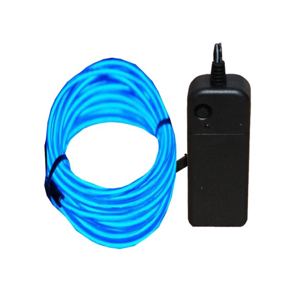 Jytrend 9ft Neon Light El Wire w/Battery Pack - Blue