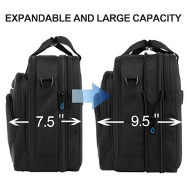 KROSER Laptop Bag 17.3 Inch Premium Laptop Briefcase, Expandable Laptop Shoulder Messenger Bag Durable Computer Case