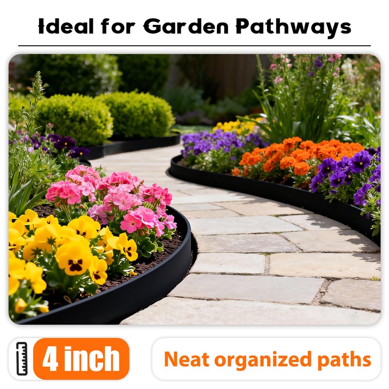 ESOHOT 4 inch Tall Landscape Edging Kit 100FT Garden Edging