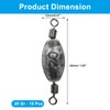 Uenhoy 10 Pcs Fishing Weights Inline Trolling Fishing Sinker Tackle