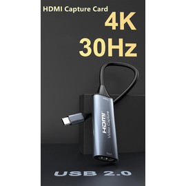 T Tersely 4K HDMI to USB C 2.0 Capture Card, 1080P HD 60fps Live and Record Video Audio Grabber for Gaming, Streaming, Teaching, Video Conference, Windows, Mac OS System