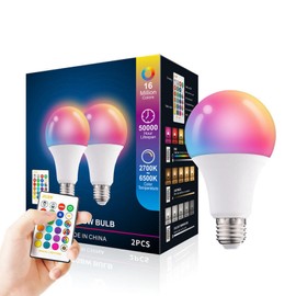 3Pcs LED Bulbs Remote Control Control RGB LED Color Changing Bulb for Kitchen Living Room