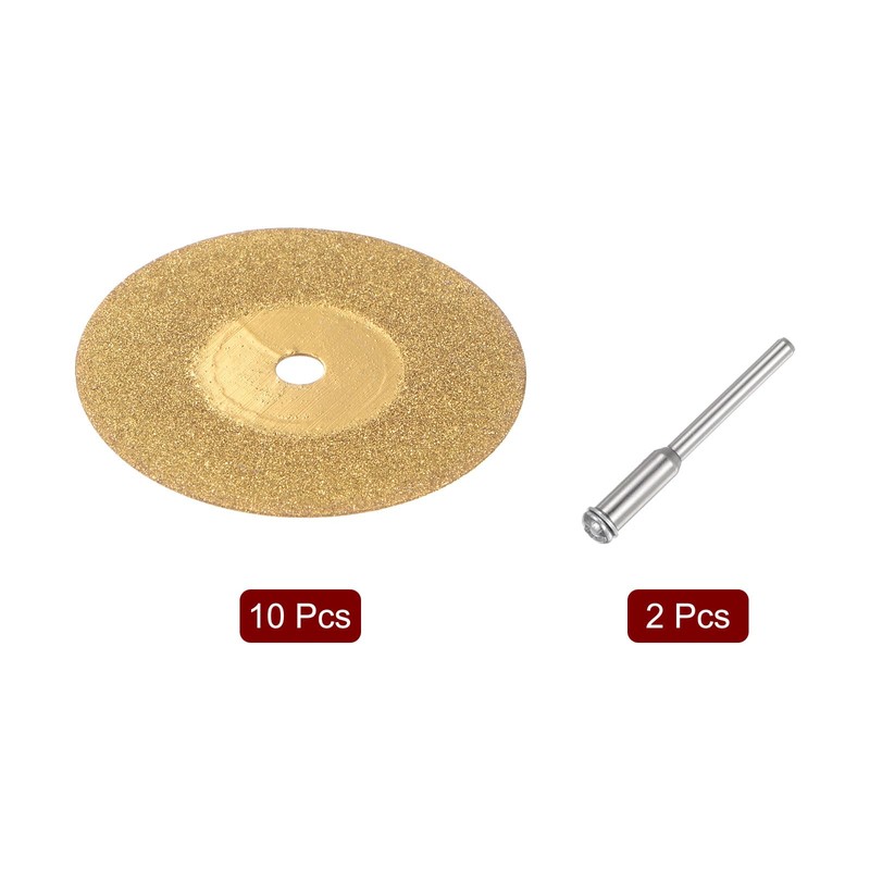 sourcing map 10pcs Diamond Cutting Wheel 30mm Titanium Coating Cut