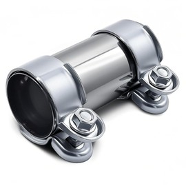 yolzhxe Double Clamp Exhaust Clamp, Diameter 50 mm x 125 mm Exhaust Clamp Stainless Steel Pipe Connector, Universal Exhaust Clamp, Exhaust Pipe Clamp for Diameter 50 mm Exhaust Pipe Motorcycles and