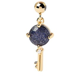 PDPaola CH01-025-U Gold Plated Key Charm, Sterling Silver