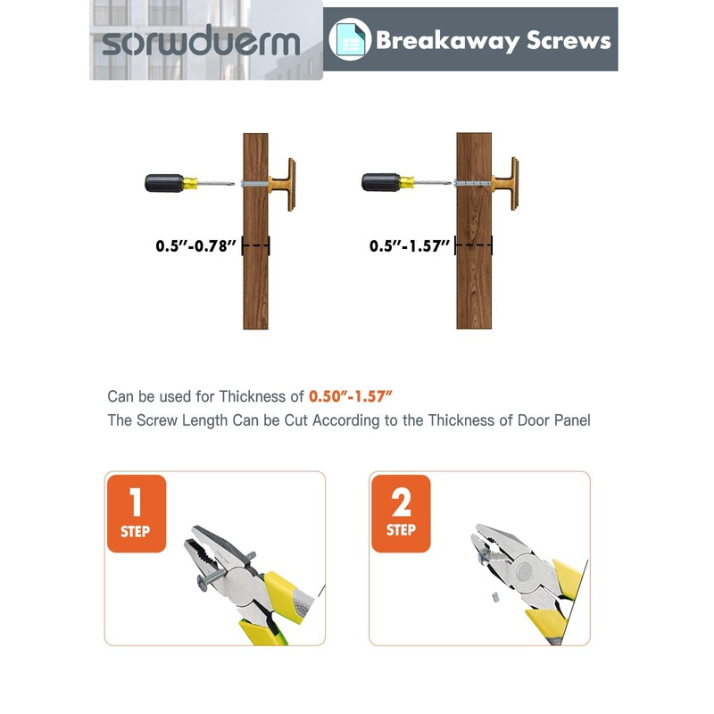 SORWDUREM 5 Pack Antique Brass Cabinet Knobs 2 inch(50mm) Length