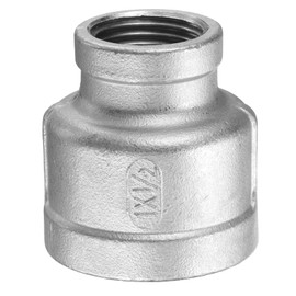 sourcing map Reducing Coupling 1" x 1/2" NPT Female Threaded 304 Stainless Steel Reducer Taper Cast Pipe Fitting Adopts for Water Oil Gas Tube