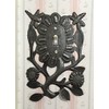 Decorative Flower Switch Plate Cover Recycled Metal Made in Haiti,