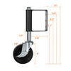 2 Pack Heavy Duty Gate Wheel 4 Inch Spring Loaded