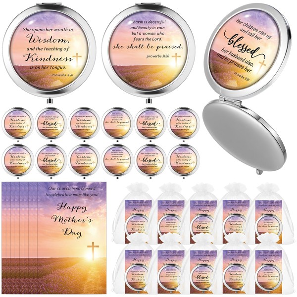 CroBlissful 12 Sets Mother's Day Church Gifts Bulk Christian Compact
