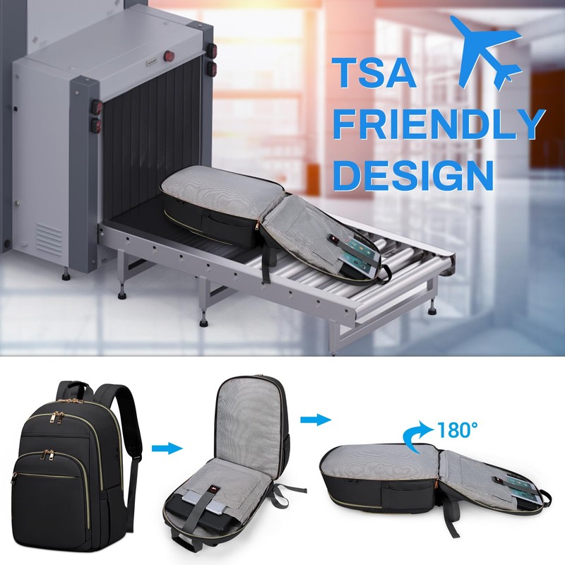 Laptop Backpack for Women 15.6 Inch Travel Backpack With USB