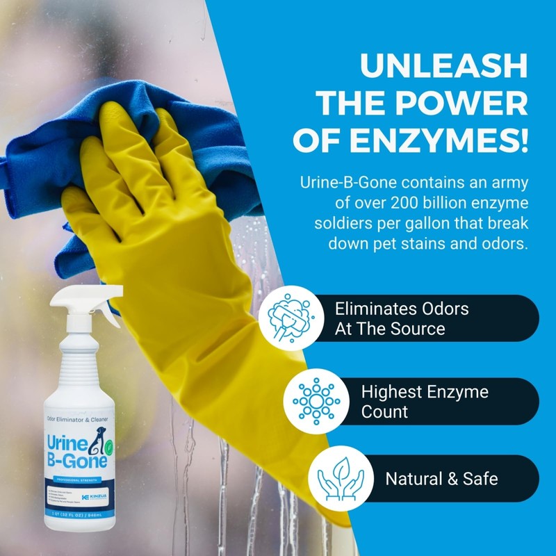 KINZUA ENVIRONMENTAL Urine B-Gone, Professional Enzyme Odor Eliminator & Pet