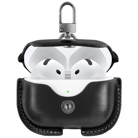 YAODLE AirPods 4 Case 4th Generation (2024) Air Pods 4 Case PU Leather Genuine Leather Italian Leather Cover for Air Pods 4 Premium Genuine Leather PU Leather Full Protection Shockproof Front LED Lamp