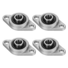 uxcell 4pcs KFL08 Pillow Block Bearings 8mm Bore Bearing Units Zinc Alloy Flange Mounted Bearing Housing, P6(ABEC3)