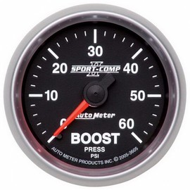 AutoMeter Sport-Comp II Boost Gauge Mechanical 52mm | 0-60 PSI