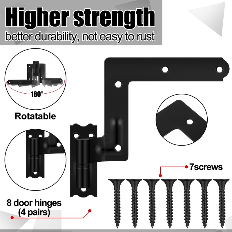 Moxweyeni 16 Pack (8 Pair) Steel Blind Shutter Hinge 1-1/16"