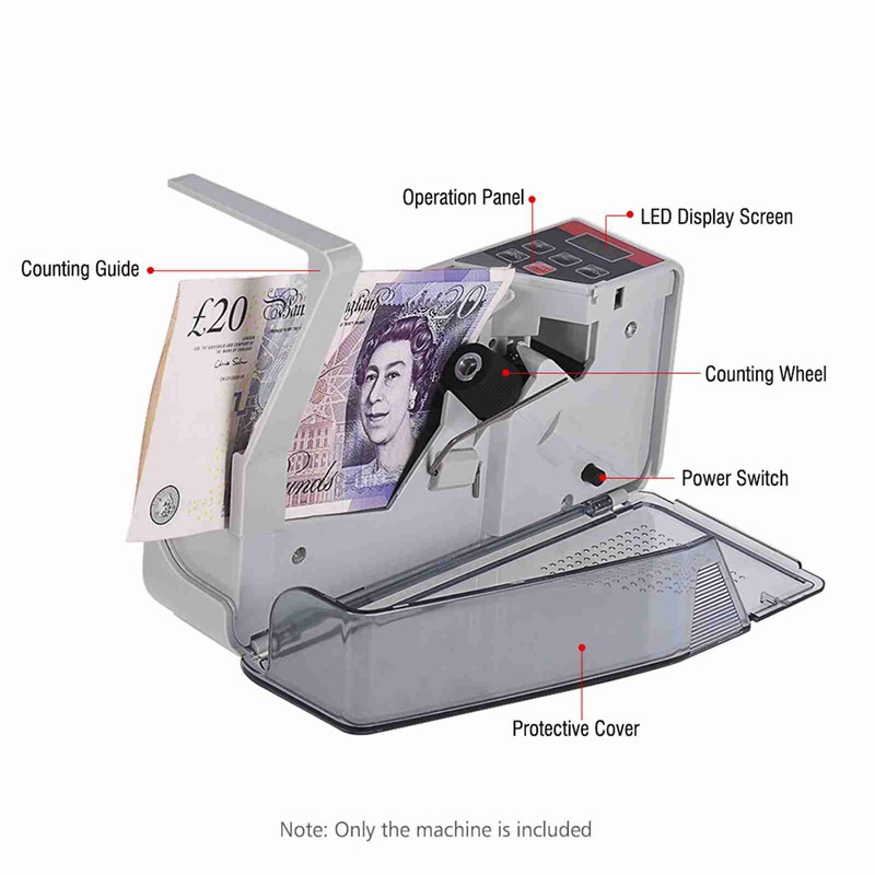 Portable Mini Handy Money Counter Worldwide Bill Cash Banknote Note