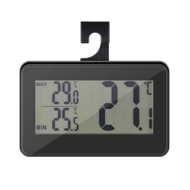 Fridge Thermometer Digital Refrigerator Thermometer Digital Fridge Freezer Thermometer with Max Min Freezer Thermometer Monitor with Hanging Hook Retractable Stand