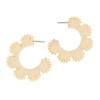 Bay Studio Raffia Wrap Hoop Earrings One Size Gold