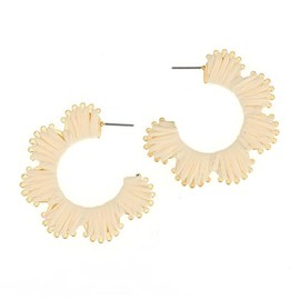 Bay Studio Raffia Wrap Hoop Earrings One Size Gold